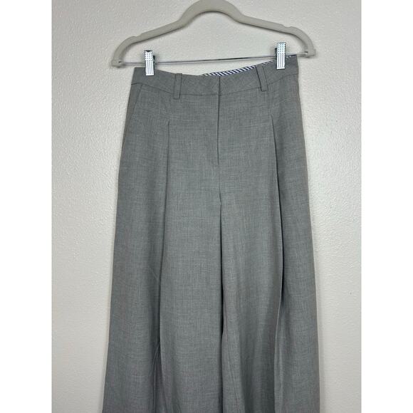 Maeve Anthropologie NWT High Waist Wide Leg Pleat Front Trousers Gray XS Office - Picture 6 of 8